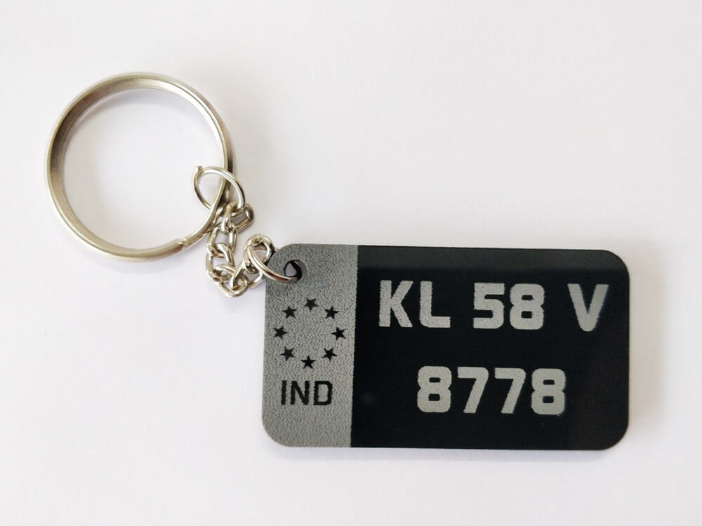 NumberPlateKeyring Personalised Louisiana License Plate Keychain, Mini Plate Copy